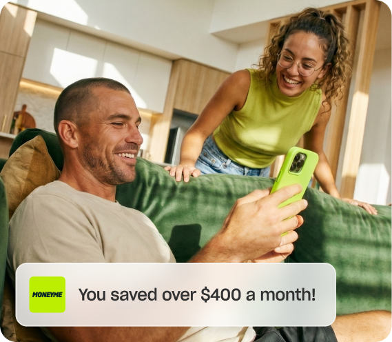 Couple reviewing their loan repayments together at home
